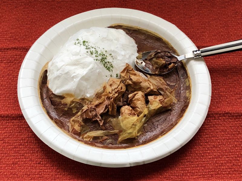 thức ăn làm từ giấy